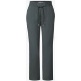 Street One Dames Loose fit viscose broek in Groen, in size: 32
