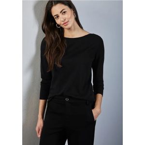 Street One Dames Gebreide trui in Zwart, in size: 34