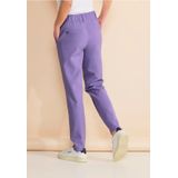 Street One - Casual Fit Broek - Paars - Hoge Taille - Strakke Pijpen