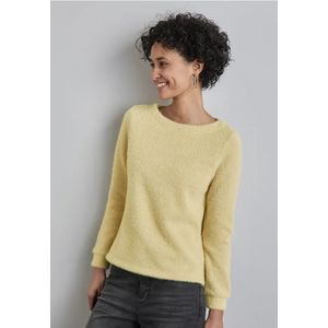 Street One - Dames Longsleeve - Donkerblauw - Materiaalmix