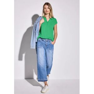 Street One Dames Shirt in tuniek-look in Groen, in size: 34