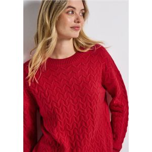 Street One - Dikke Trui - Dames - Ronde Hals - Lange Mouwen - Gestructureerd Motief