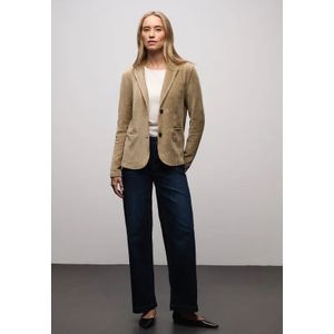 Street One Dames Zachte corduroy blazer in Beige, in size: 34