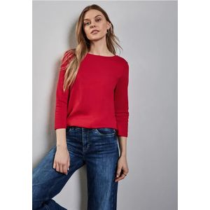 Street One Dames Basic shirt in Rood, in size: 46