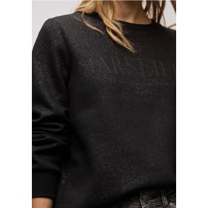 Street One Dames Glitterend sweatshirt in Zwart, in size: 34