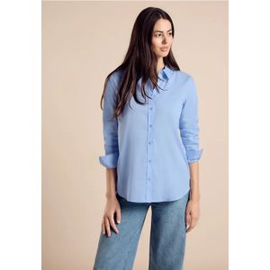Street One Dames Lange blouse in Blauw, in size: 34