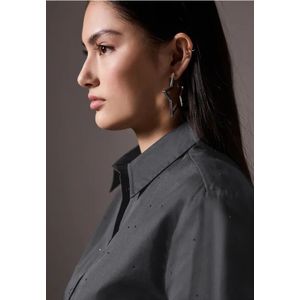 Street One Studio Dames Glinsterende blouse in Grijs, in size: 34