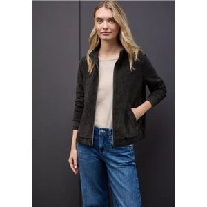 Street One Dames Gestructureerd jack met ritssluiting in Bruin, in size: 34