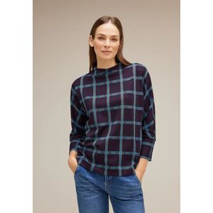 Street One Dames Shirt met ruitpatroon in Rood, in size: 46