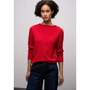 Street One Dames Trui met rolzoom in Rood, in size: 36