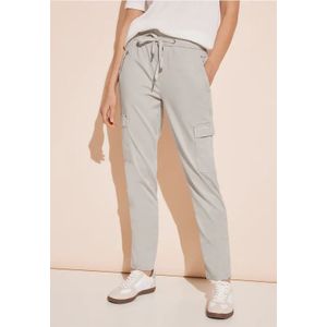 Street One Dames Loose fit broek in Beige, in size: 42