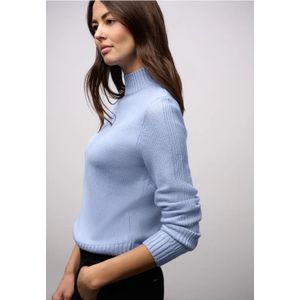 Street One Dames Trui met tape details in Blauw, in size: 34