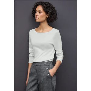 Street One - Lanea - Dames Basic Shirt - Grijs - Lange Mouwen