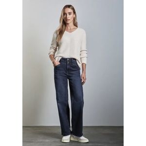 Street One - Wide Leg Jeans - Blauw - Dames - Loose Fit - Hoge Taille