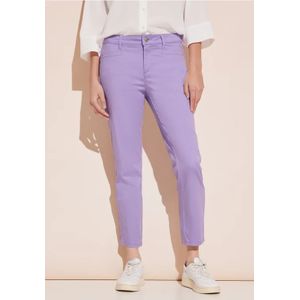 Street One Dames Satijnen 7/8-broek in Paars, in size: 32