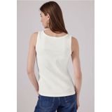 Street One - Studio F323196 - Tanktop - Gebroken Wit - V-hals met Knoop Bretels