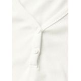 Street One - Studio F323196 - Tanktop - Gebroken Wit - V-hals met Knoop Bretels