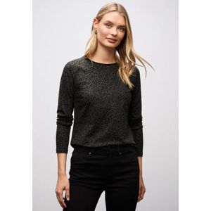 Street One Dames Shirt in leo look in Bruin, in size: 34