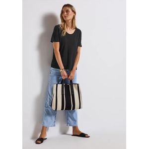 Street One Dames Basic Shirt in Zwart, in size: 34