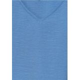 Street One - Blouse - Lichtgewicht - V-hals - 3/4 Mouwen - Zijdeachtige Glans