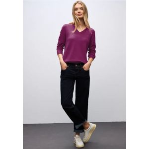 Street One Dames Zachte trui met V-hals in Pink, in size: 34