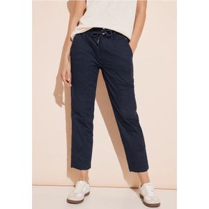 Street One Dames Papertouch broek in Blauw, in size: 34