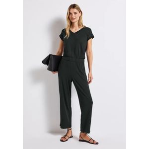 Street One Dames Jumpsuit in effen kleur in Groen, in size: 32