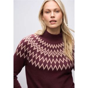 Street One Dames Trui met Noorse look in Rood, in size: 34