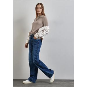 Street One Dames Gestructureerd coltruitje in Beige, in size: 46