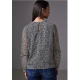 Street One Studio Dames Chiffon tuniek met ruches in Grijs, in size: 34