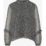 Street One Studio Dames Chiffon tuniek met ruches in Grijs, in size: 34