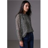 Street One Studio Dames Chiffon tuniek met ruches in Grijs, in size: 34