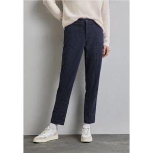Street One Dames Krijtstreep chino in Blauw, in size: 40