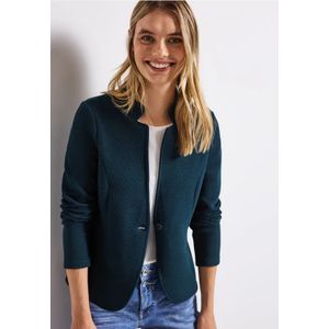 Street One Dames Jacquard blazer in Turkoois, in size: 40