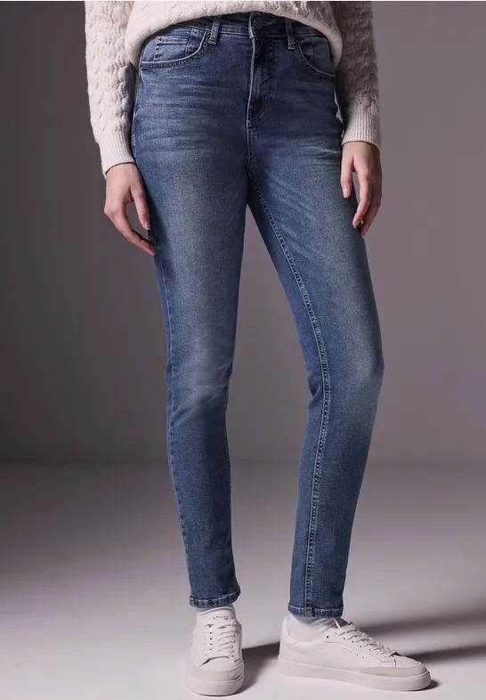 Street One Studio Dames Skinny jeans in Blauw, in size: 24