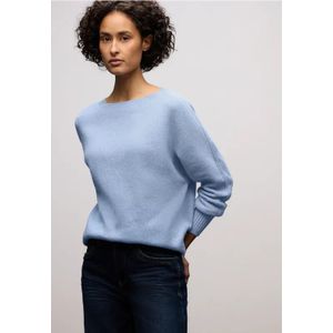 Street One Dames Cosy Dolman-trui in Blauw, in size: 38