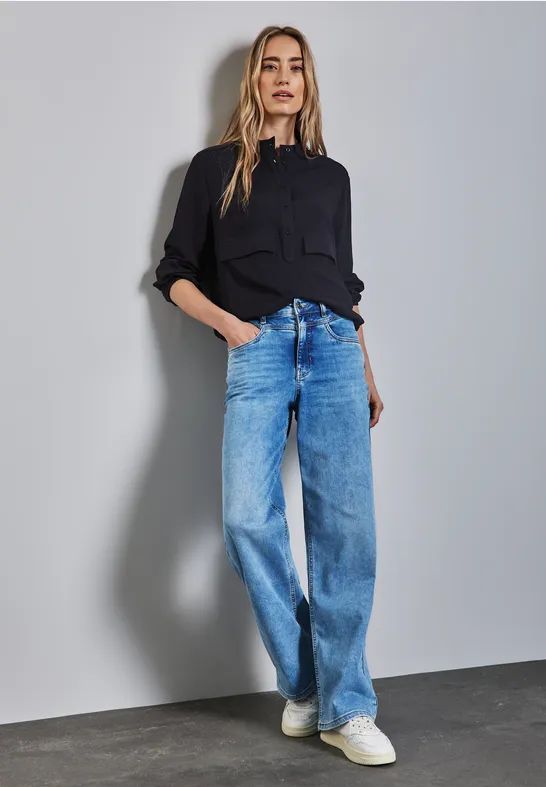 Street One - Overshirt - Gekreukt - Viscosemix - Dames