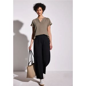 Street One Dames Mousseline blouse in Beige, in size: 34