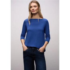 Street One Dames Shirt in lange stijl in Blauw, in size: 34