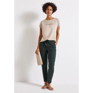 Street One Dames Loose Fit scubabroek in Groen, in size: 32