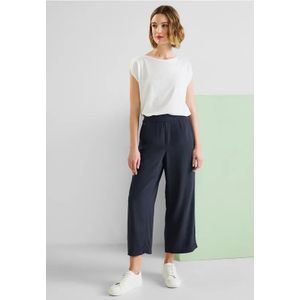 Street One Dames Loose fit broek van viscose in Blauw, in size: 34