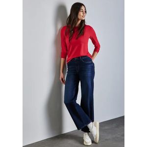 Street One Dames Basis shirt in Rood, in size: 44