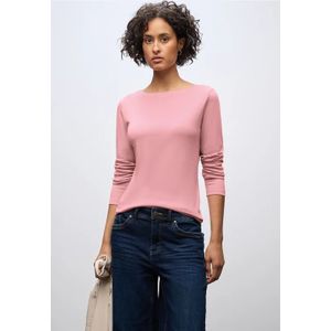 Street One Dames Basic shirt met lange mouwen in Roze, in size: 34