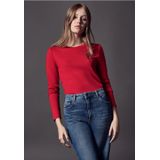 Street One - Studio - Dames Basic Shirt - Rood - Lange Mouwen