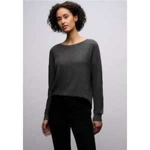 Street One Dames Shirt met glitterdetails in Grijs, in size: 34