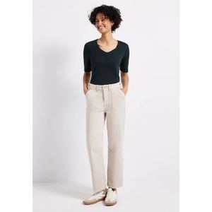 STREET ONE - Style Palmira - T-shirt - Pine grove green - Korte Mouwen - Diepe Ronde Hals