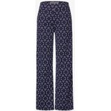 Street One Dames Casual fit jacquard broek in Blauw, in size: 32