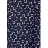 Street One Dames Casual fit jacquard broek in Blauw, in size: 32