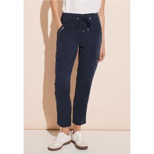 Street One Dames Loose fit broek in Blauw, in size: 42