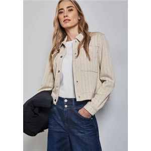 Street One Dames Gestreept jack in Beige, in size: 42